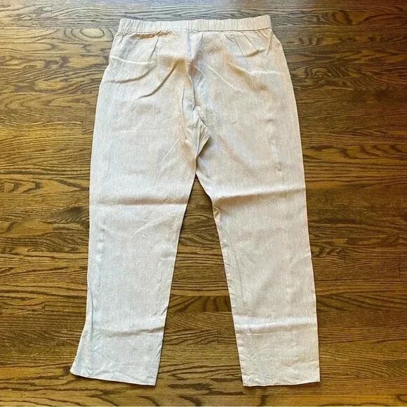 J. Jill ankle pants linen stretch medium tall beige pull on - Picture 5 of 12